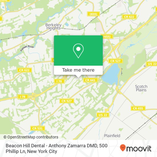 Mapa de Beacon Hill Dental - Anthony Zamarra DMD, 500 Phillip Ln