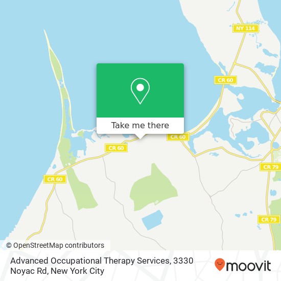 Mapa de Advanced Occupational Therapy Services, 3330 Noyac Rd