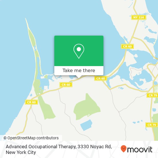 Mapa de Advanced Occupational Therapy, 3330 Noyac Rd