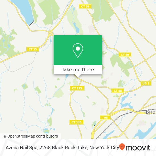 Mapa de Azena Nail Spa, 2268 Black Rock Tpke