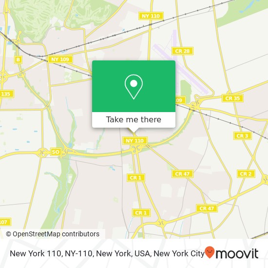 New York 110, NY-110, New York, USA map