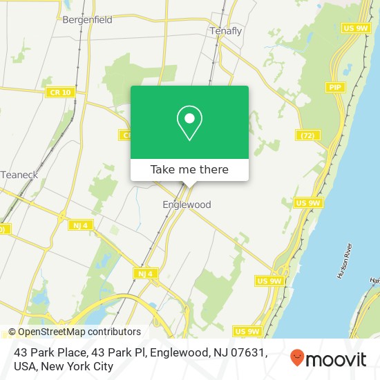 43 Park Place, 43 Park Pl, Englewood, NJ 07631, USA map