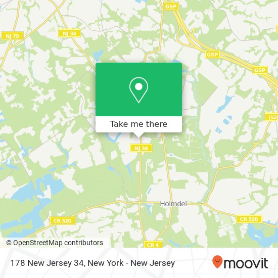 178 New Jersey 34, 178 NJ-34, Holmdel, NJ 07733, USA map