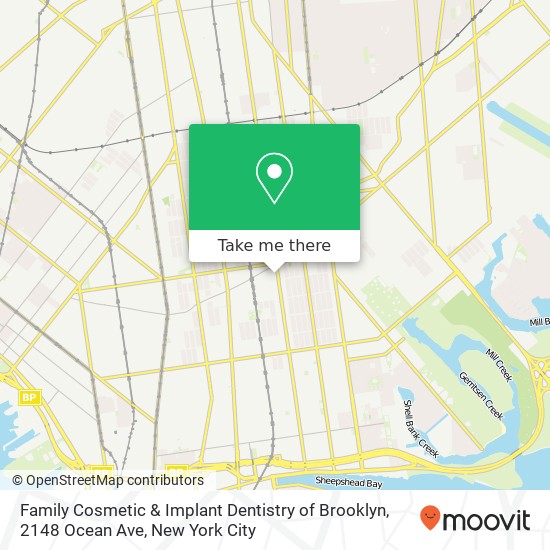 Mapa de Family Cosmetic & Implant Dentistry of Brooklyn, 2148 Ocean Ave