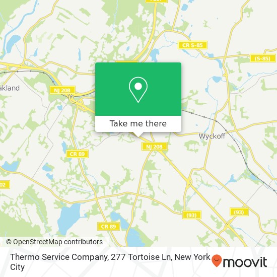 Mapa de Thermo Service Company, 277 Tortoise Ln