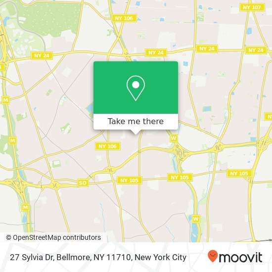 Mapa de 27 Sylvia Dr, Bellmore, NY 11710