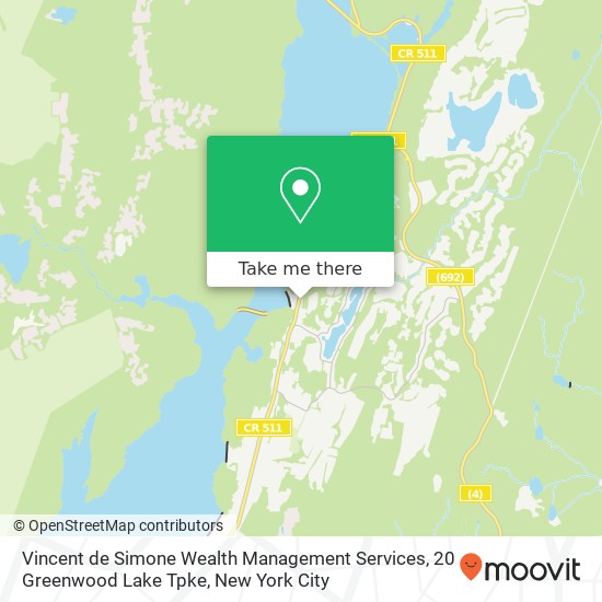 Vincent de Simone Wealth Management Services, 20 Greenwood Lake Tpke map