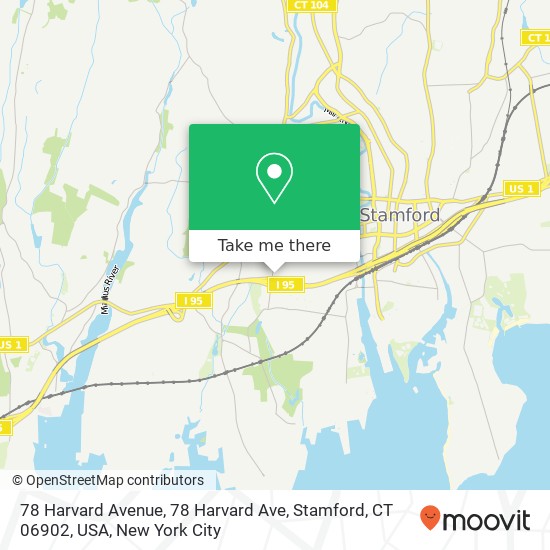 78 Harvard Avenue, 78 Harvard Ave, Stamford, CT 06902, USA map