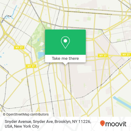 Snyder Avenue, Snyder Ave, Brooklyn, NY 11226, USA map