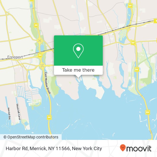 Mapa de Harbor Rd, Merrick, NY 11566