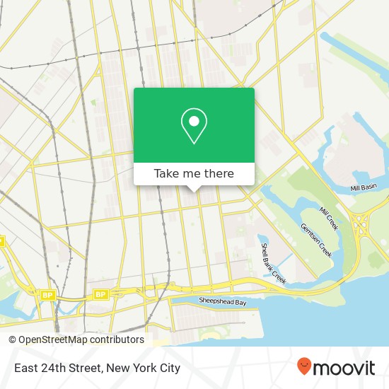 Mapa de East 24th Street