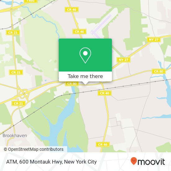 Mapa de ATM, 600 Montauk Hwy