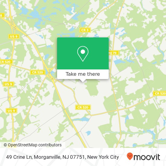 Mapa de 49 Crine Ln, Morganville, NJ 07751