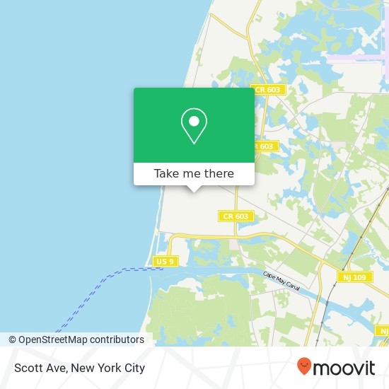 Mapa de Scott Ave, Cape May, NJ 08204