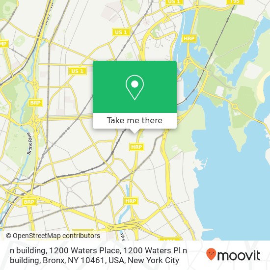 Mapa de n  building, 1200 Waters Place, 1200 Waters Pl n  building, Bronx, NY 10461, USA