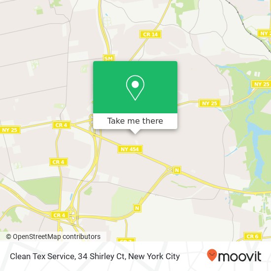 Mapa de Clean Tex Service, 34 Shirley Ct