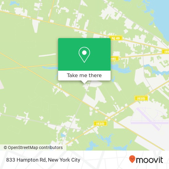 Mapa de 833 Hampton Rd, Millville, NJ 08332