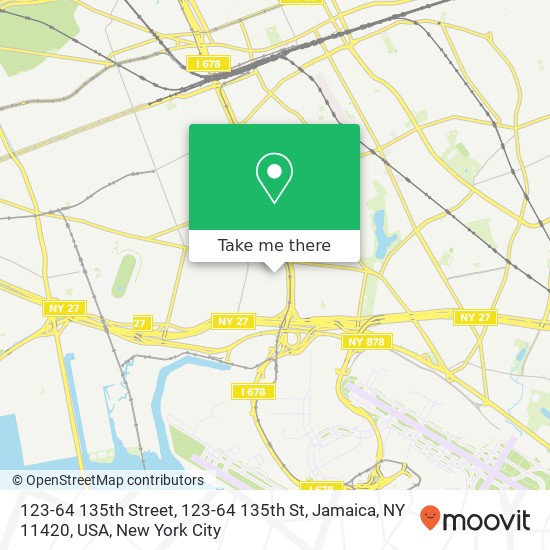 123-64 135th Street, 123-64 135th St, Jamaica, NY 11420, USA map