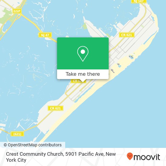 Mapa de Crest Community Church, 5901 Pacific Ave