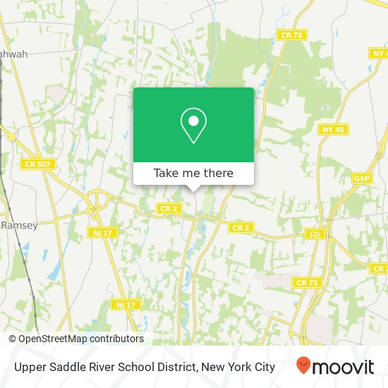 Upper Saddle River School District, 395 W Saddle River Rd map