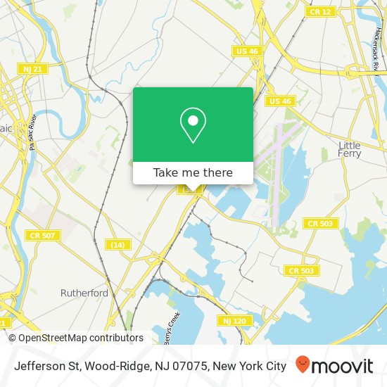 Jefferson St, Wood-Ridge, NJ 07075 map