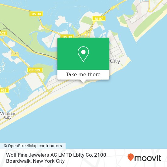 Wolf Fine Jewelers AC LMTD Lblty Co, 2100 Boardwalk map