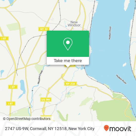 Mapa de 2747 US-9W, Cornwall, NY 12518