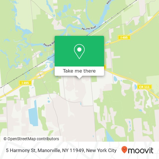 Mapa de 5 Harmony St, Manorville, NY 11949