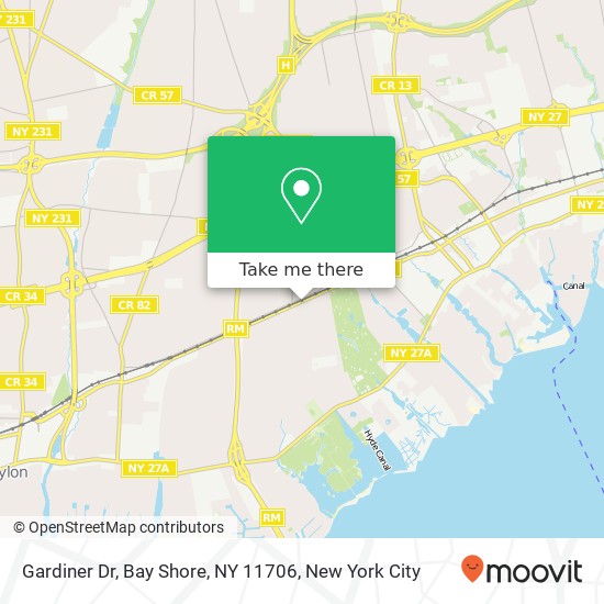 Gardiner Dr, Bay Shore, NY 11706 map