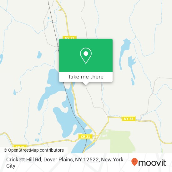Mapa de Crickett Hill Rd, Dover Plains, NY 12522