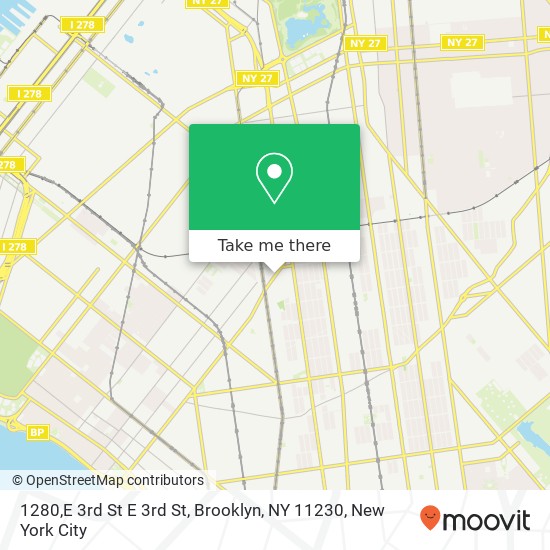 Mapa de 1280,E 3rd St E 3rd St, Brooklyn, NY 11230