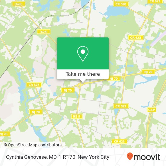 Mapa de Cynthia Genovese, MD, 1 RT-70