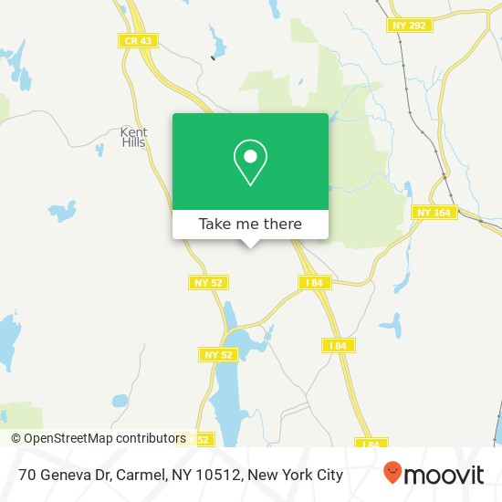 Mapa de 70 Geneva Dr, Carmel, NY 10512