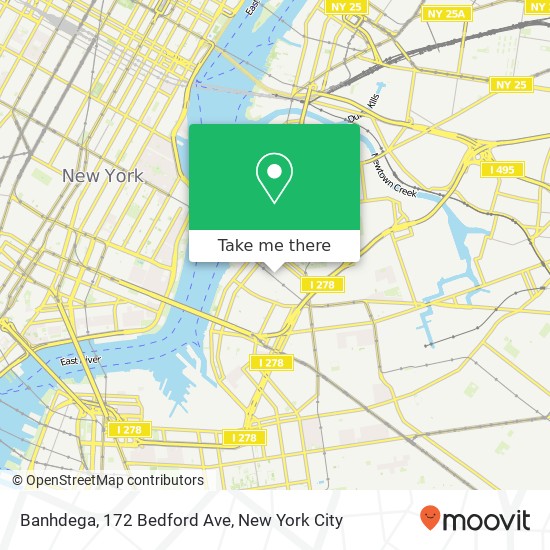 Mapa de Banhdega, 172 Bedford Ave