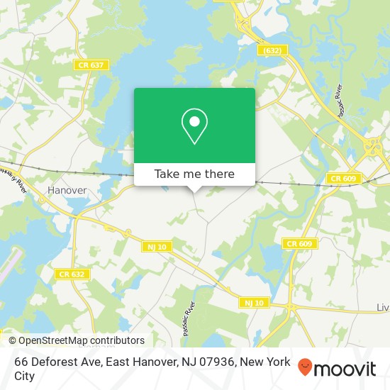 66 Deforest Ave, East Hanover, NJ 07936 map