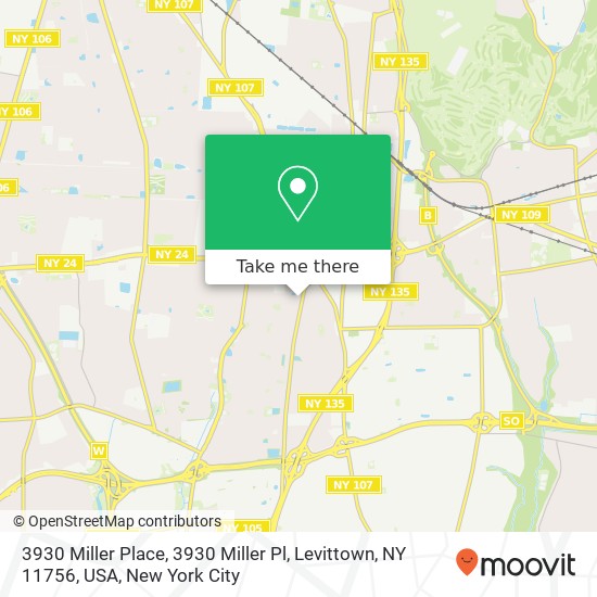 Mapa de 3930 Miller Place, 3930 Miller Pl, Levittown, NY 11756, USA