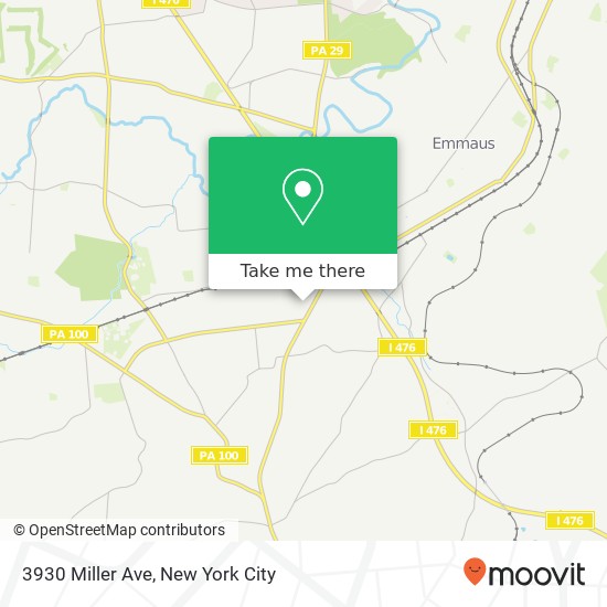 Mapa de 3930 Miller Ave, Emmaus, PA 18049
