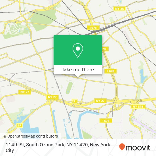 Mapa de 114th St, South Ozone Park, NY 11420
