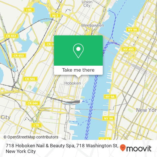 718 Hoboken Nail & Beauty Spa, 718 Washington St map