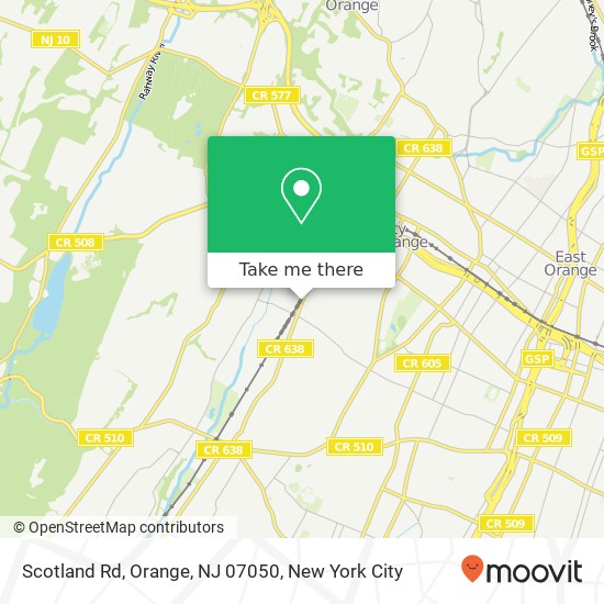 Scotland Rd, Orange, NJ 07050 map