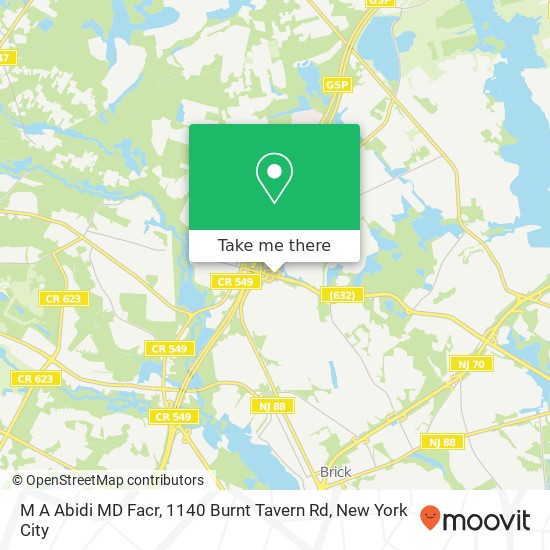 M A Abidi MD Facr, 1140 Burnt Tavern Rd map