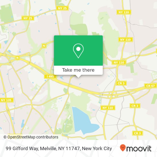 Mapa de 99 Gifford Way, Melville, NY 11747