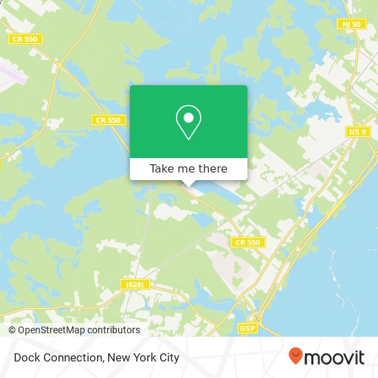 Mapa de Dock Connection, 414 Woodbine Oceanview Rd