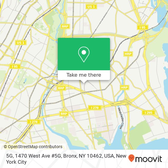 5G, 1470 West Ave #5G, Bronx, NY 10462, USA map