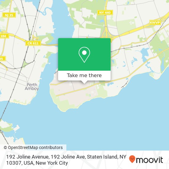 192 Joline Avenue, 192 Joline Ave, Staten Island, NY 10307, USA map