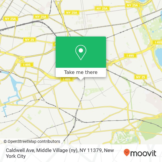 Caldwell Ave, Middle Village (ny), NY 11379 map