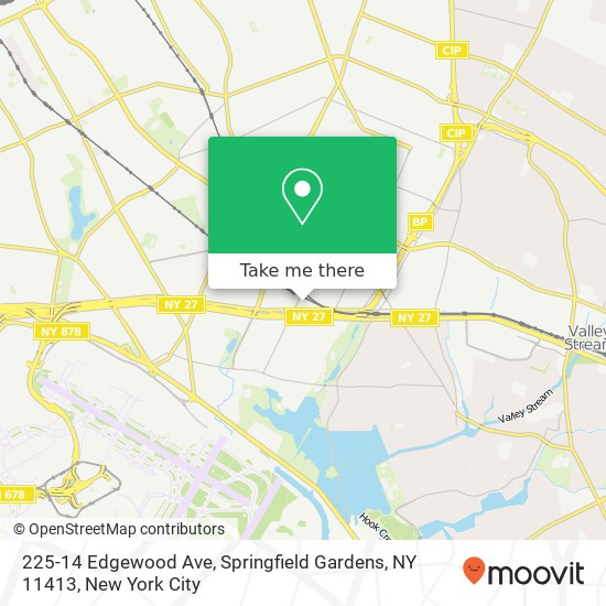 Mapa de 225-14 Edgewood Ave, Springfield Gardens, NY 11413