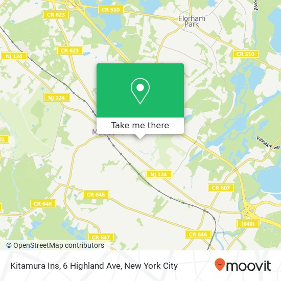 Kitamura Ins, 6 Highland Ave map