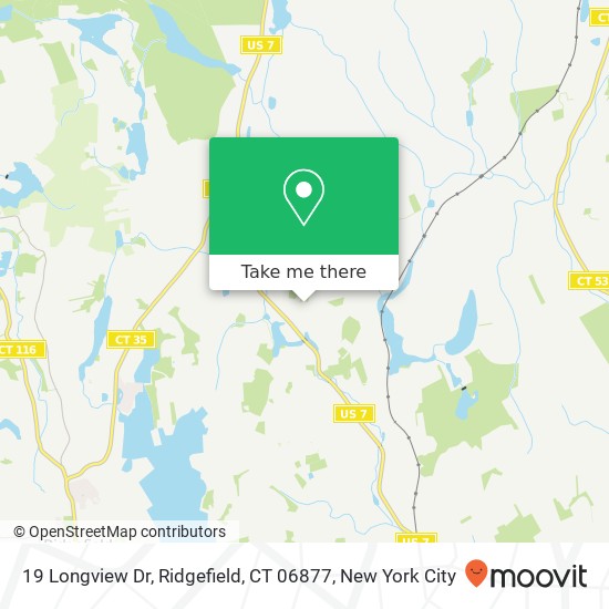 Mapa de 19 Longview Dr, Ridgefield, CT 06877