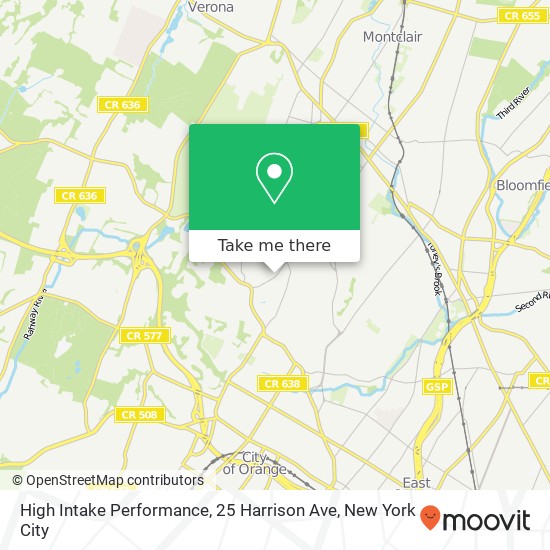 Mapa de High Intake Performance, 25 Harrison Ave